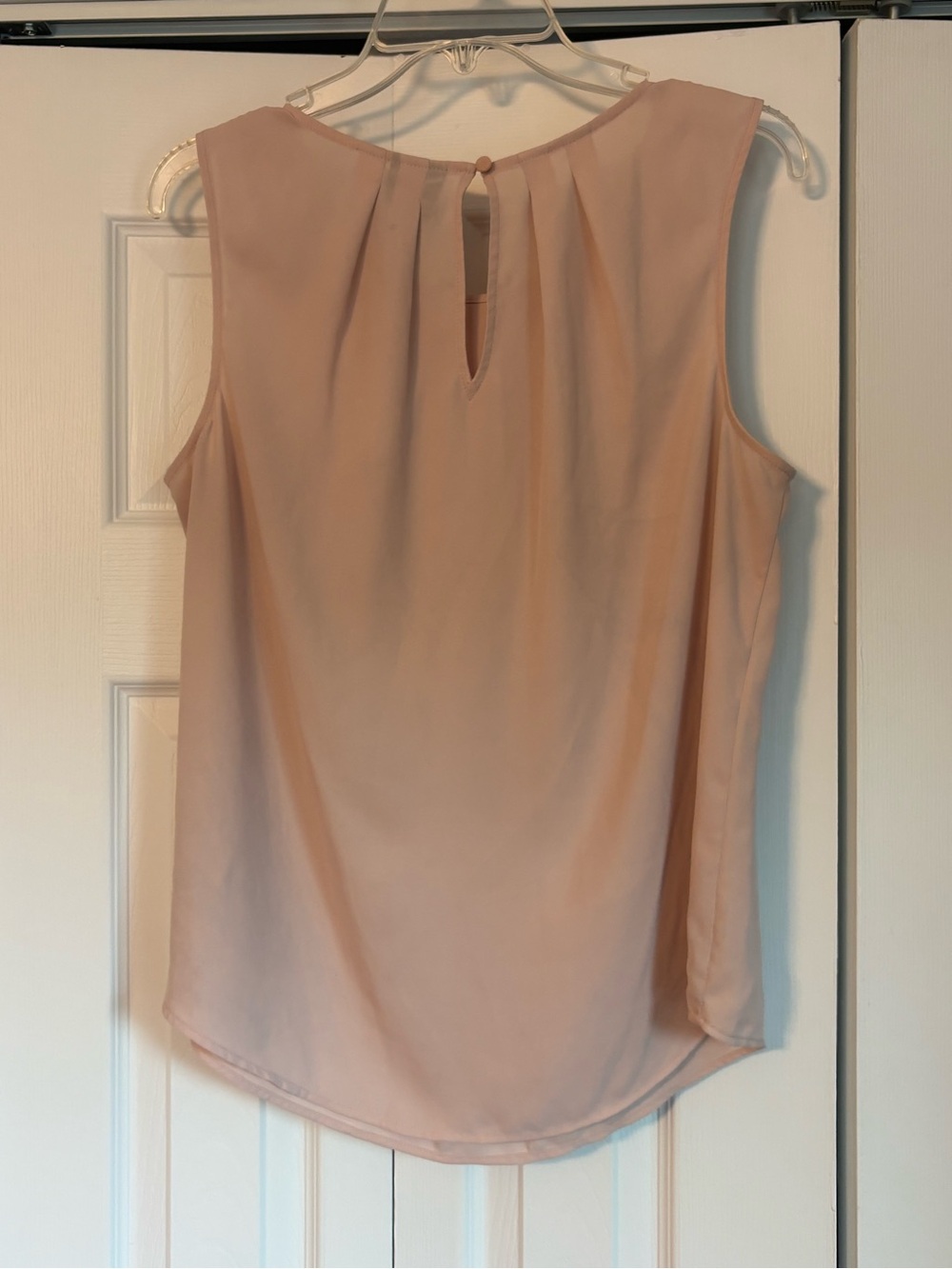 Worthington Sleeveless Pleated Round-Neck Top - Blush - Picture 2 of 3